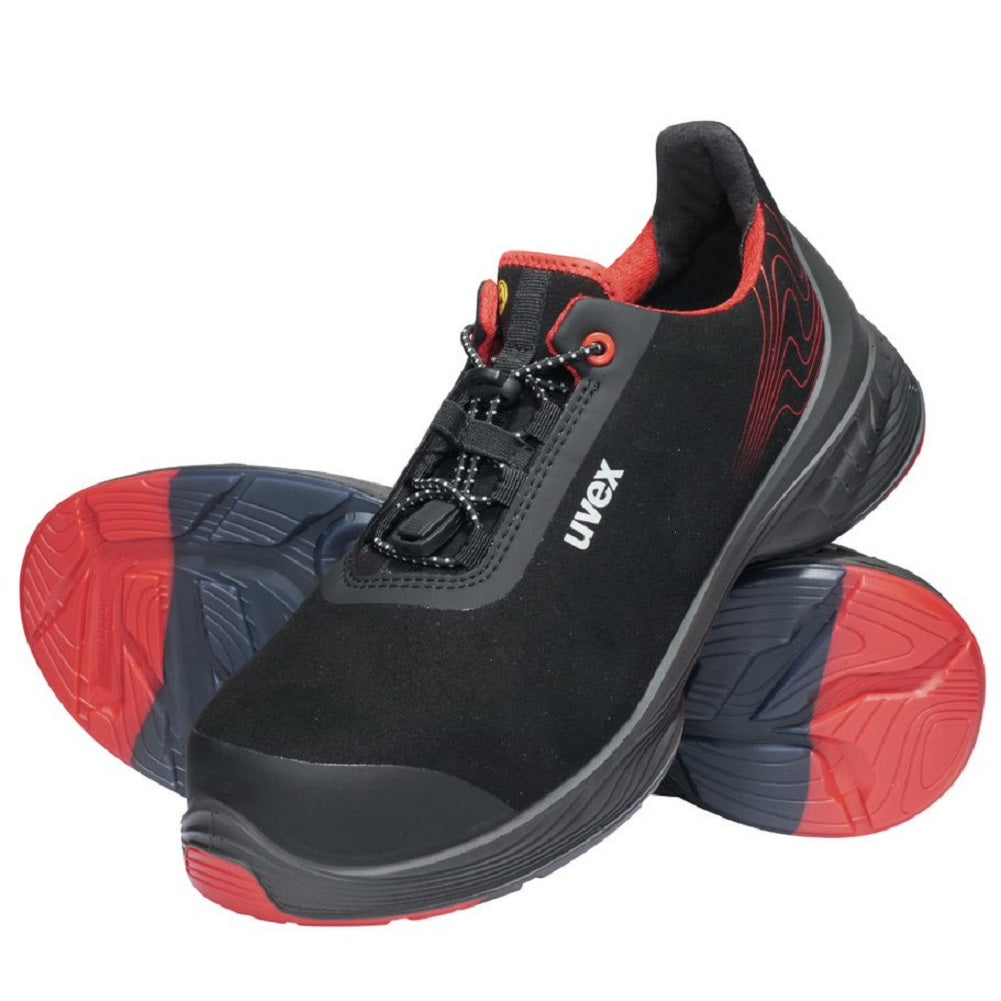 68382 uvex G2 safety trainers black red Metal-Free S3 SRC protexu