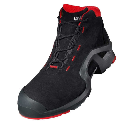 85172 uvex 1 safety boots S3 SRC black red protexu