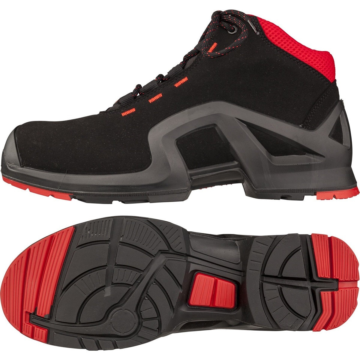 85172 uvex 1 safety boots S3 SRC black red protexu