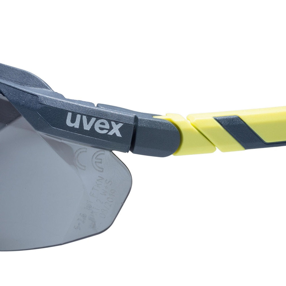 uvex safety spectacles i-5 yellow anthracite, tint lens. Adjustable tilt arms. protexU