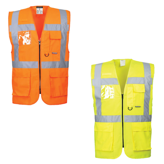 Berlin Hi-Vis Executive Vest Orange or Yellow