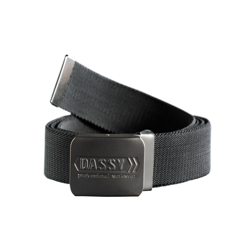 DASSY Saturnus Adjustable Work Belt Black, Metal Buckle, protexU