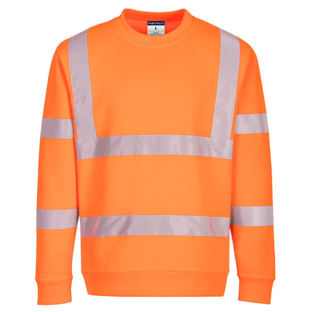 Portwest Hi Vis Orange Sweatshirt Eco Friendly Hi Vis Jumper. protexU