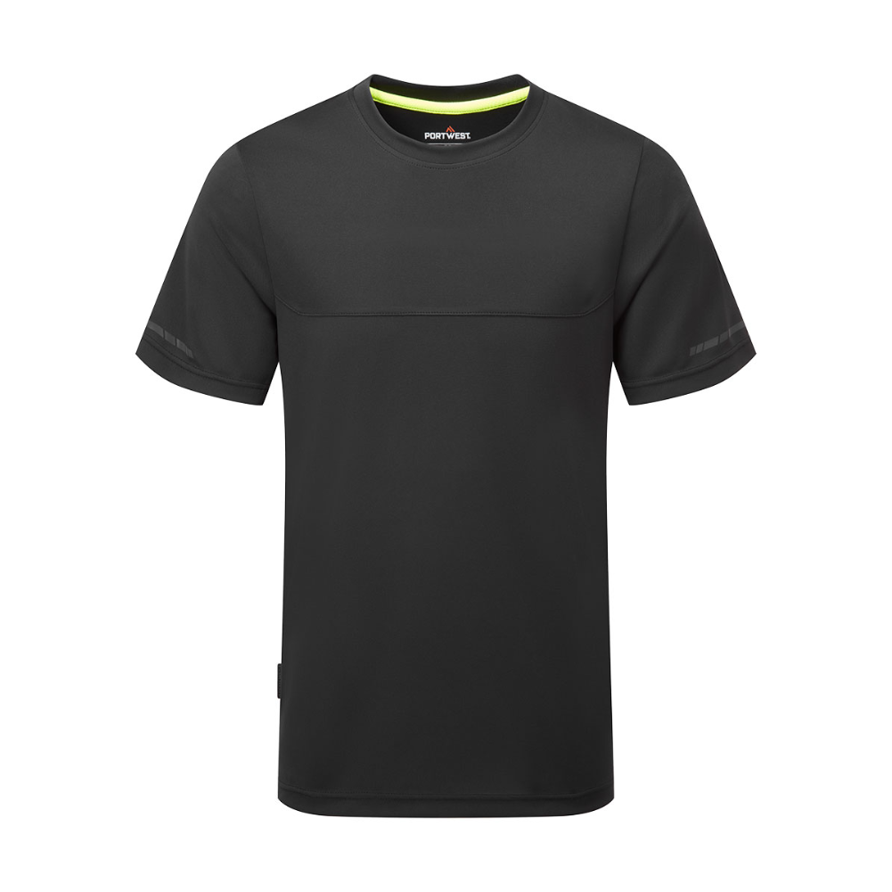 Portwest Lightweight Work T-Shirt Black. protexU