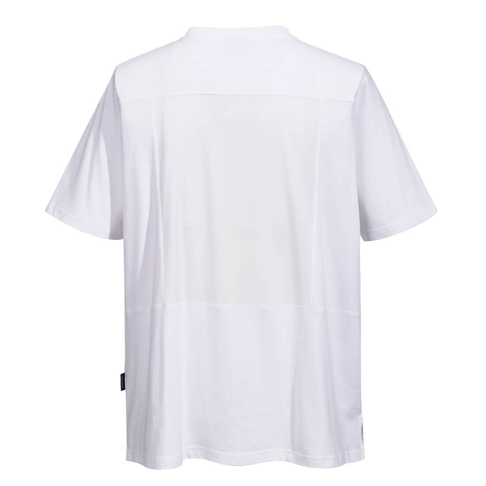 PortWest MeshAir Pro Chef's T-Shirt with Mesh Back Panel. Back view. protexU