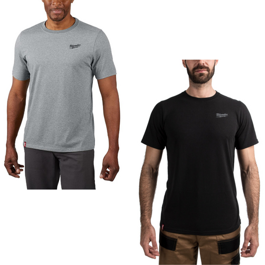Milwaukee HT SS Hybrid Work T Shirt Grey or Black