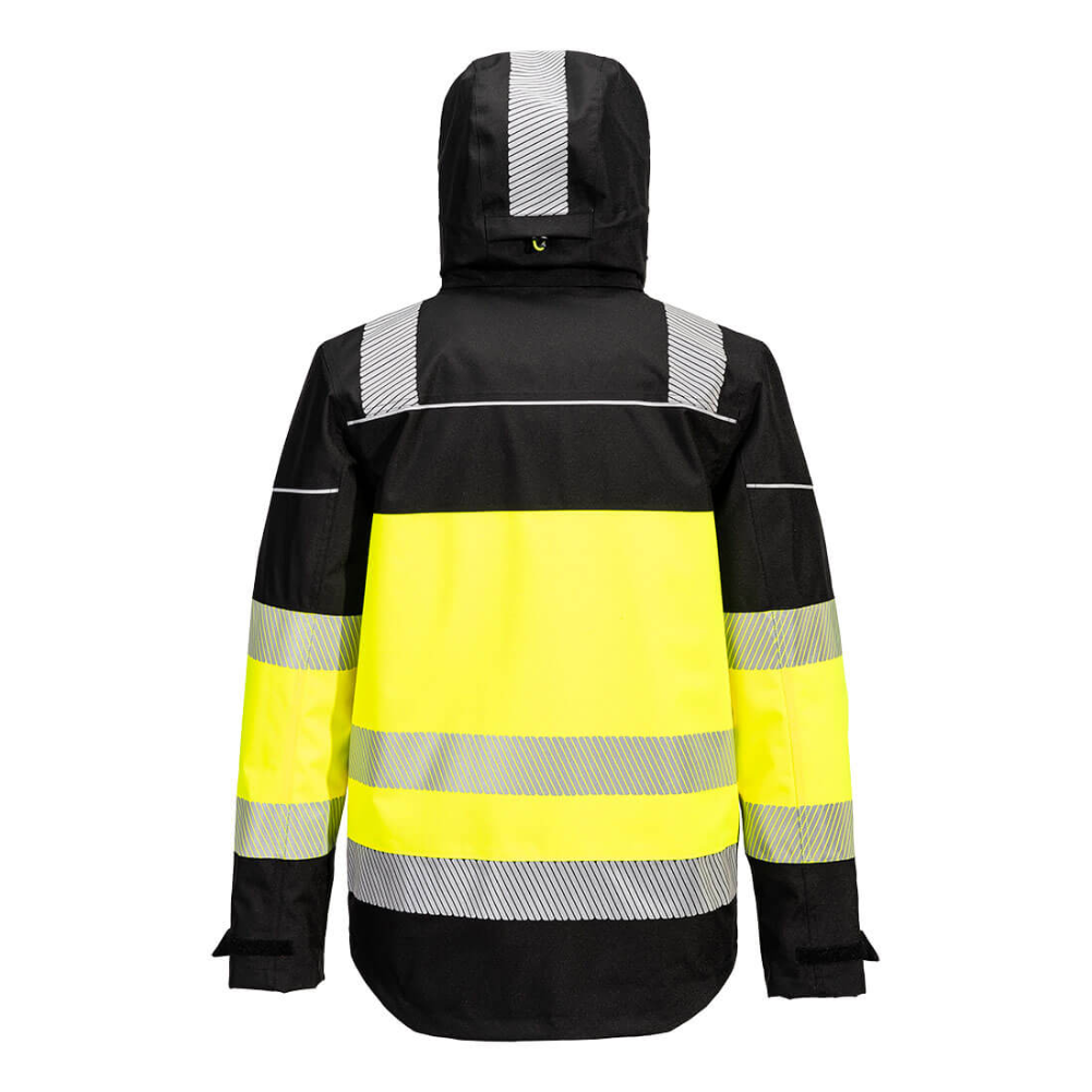 Portwest PW3 Hi-Vis Class 1 Extreme Rain Jacket - Black/Yellow protexU