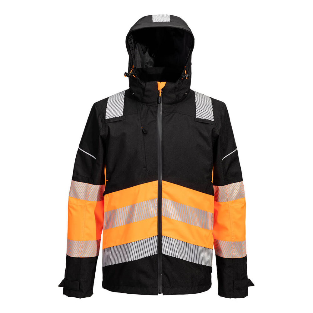 PW368 - PW3 Hi-Vis Class 1 Extreme Rain Jacket Orange/Black PROTEXU