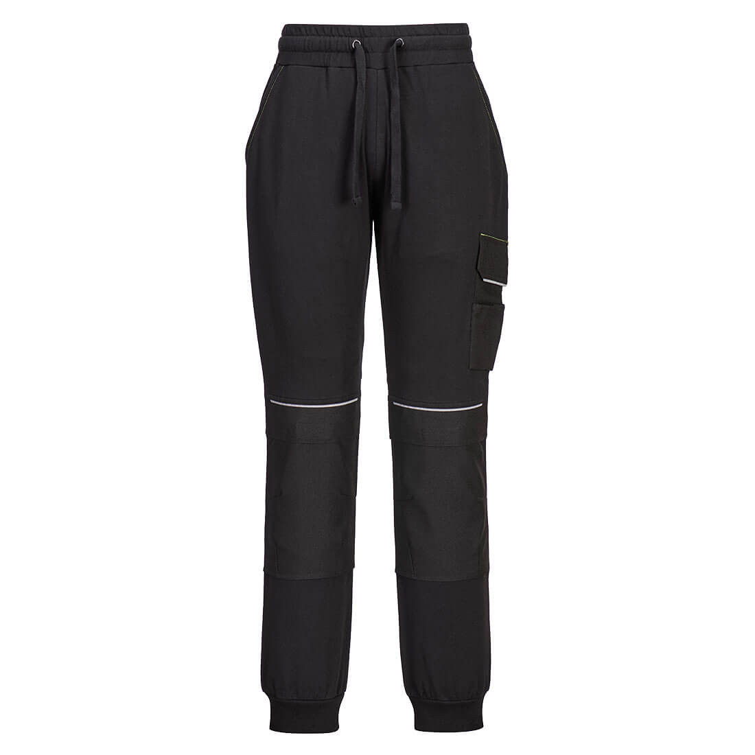 Black Work Joggers with Knee Pad Pockets from Portwest. protexU