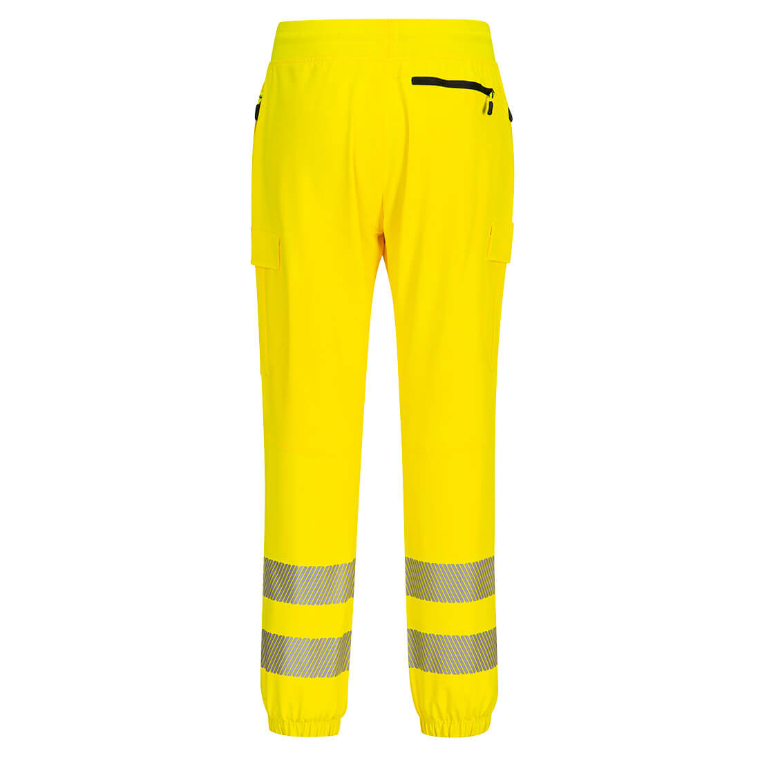 Portwest KX346 - PW3 Hi-Vis Flexi Jogger Yellow. Back view protexU