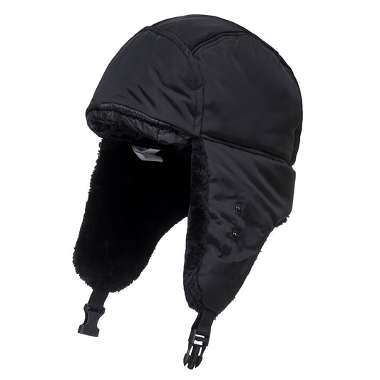 Portwest Cold-Weather Trapper Hat Black. protexU