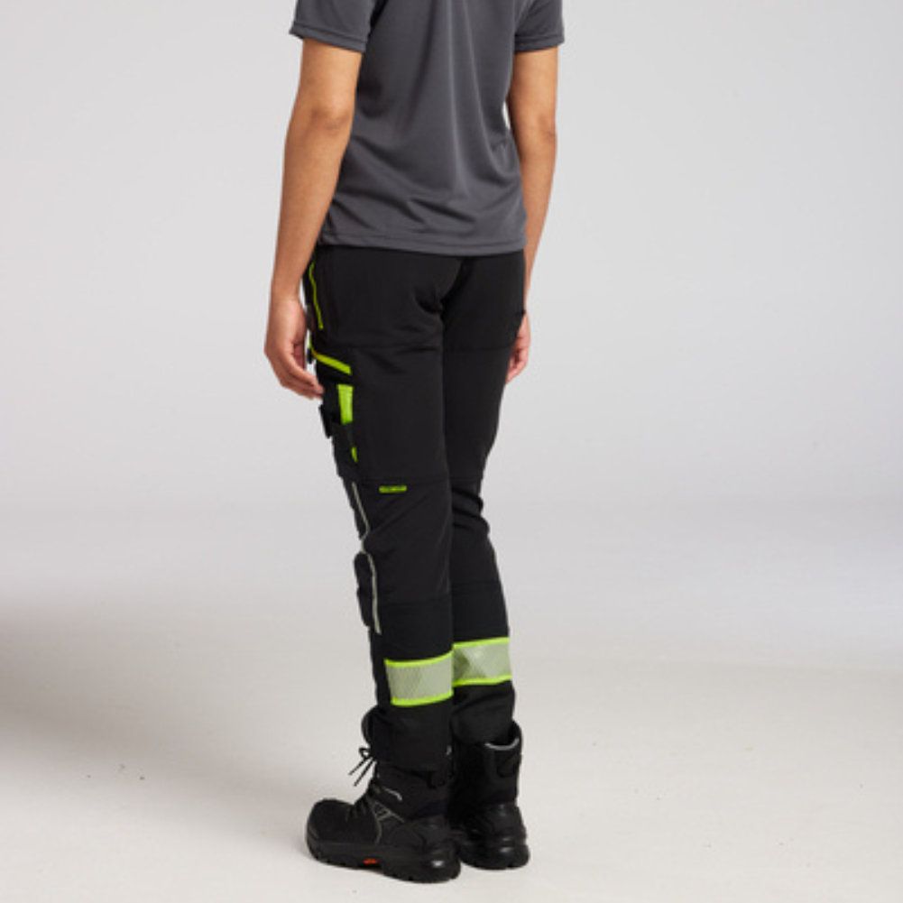 Women's work trousers with detachable holster pockets, hi vis detailing. Portwest. protexU