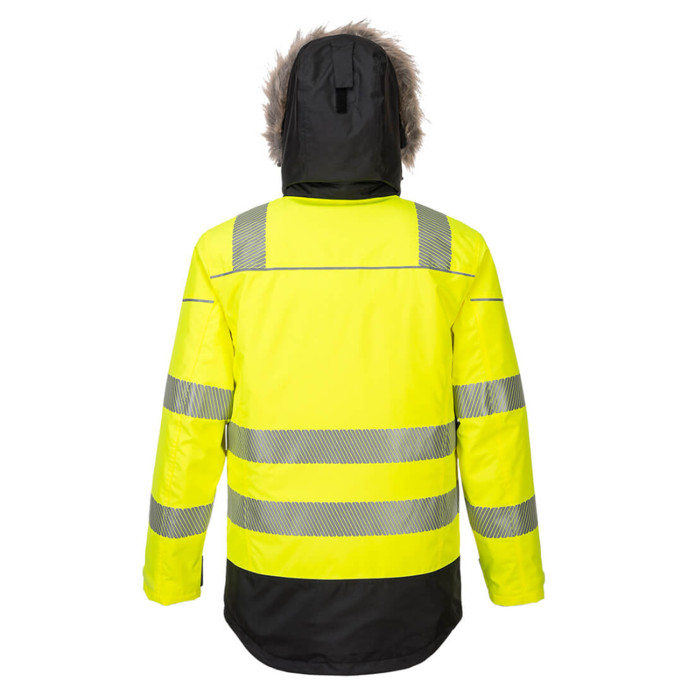 Portwest PW3 Hi-Vis Winter Parka Jacket - Yellow. protexU