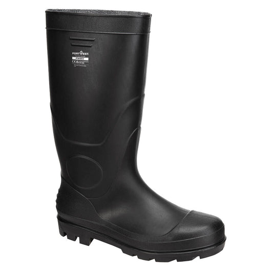 Portwest PVC Wellingtons Non-Safety Toe Black. protexU