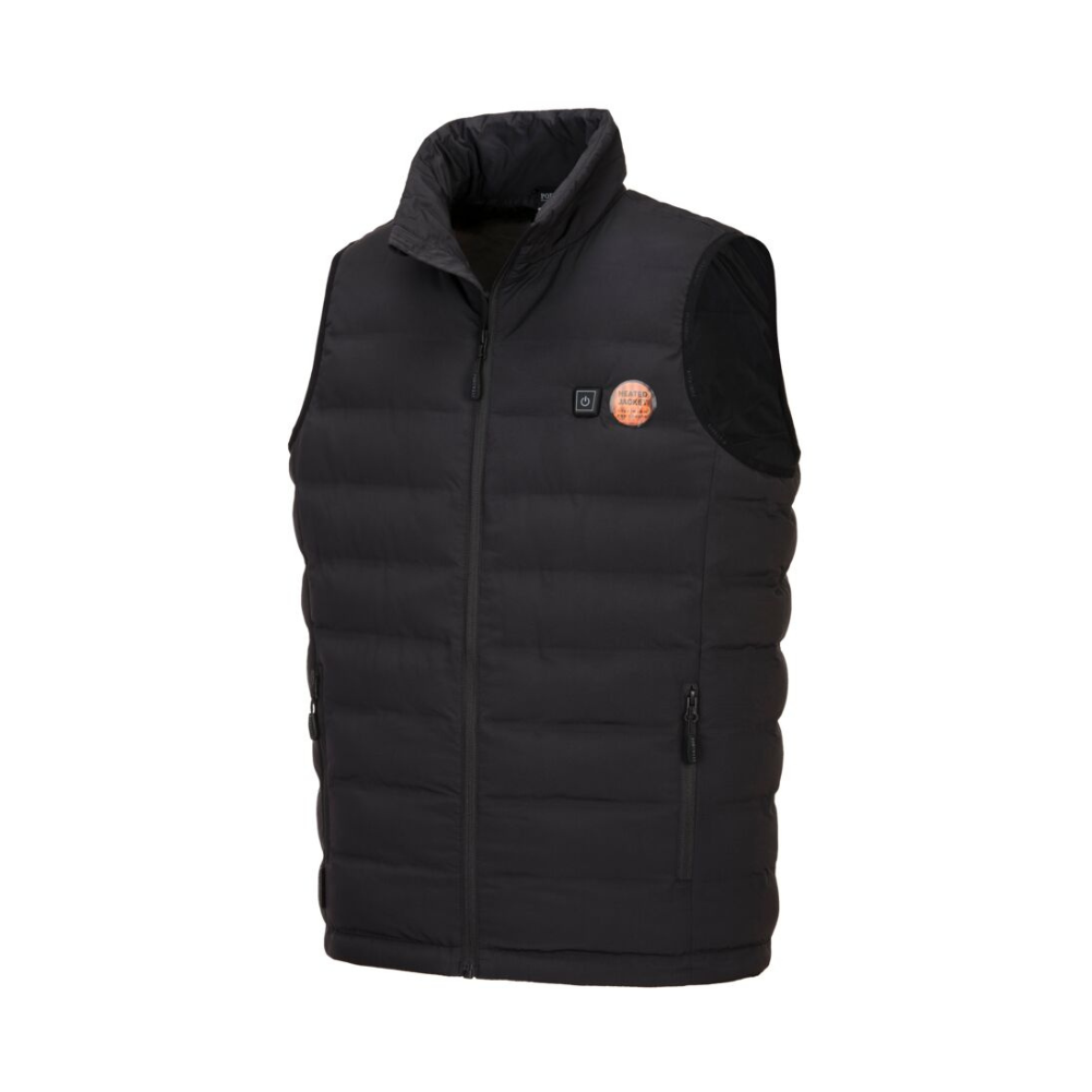 Portwest Ultrasonic Heated Tunnel Bodywarmer Gilet Black