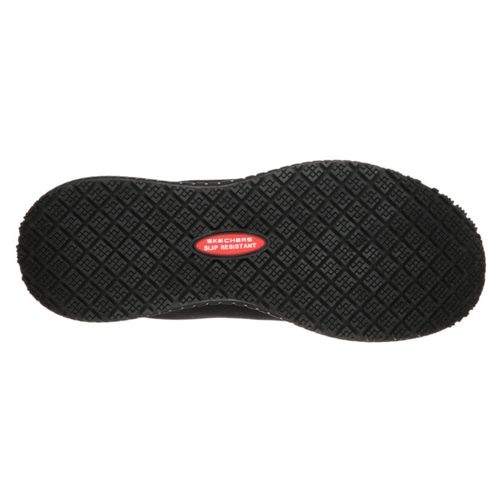 Skechers Work Shoe Squad SR Black and Rose Gold, Women's work shoe, food industry shoe, catering shoe, nursing shoe, protexU