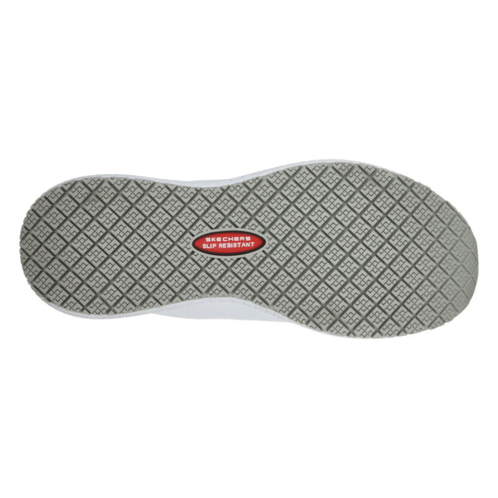 Skechers Work Shoe Squad SR White, Women's work shoe, food industry shoe, catering shoe, nursing shoe, protexU