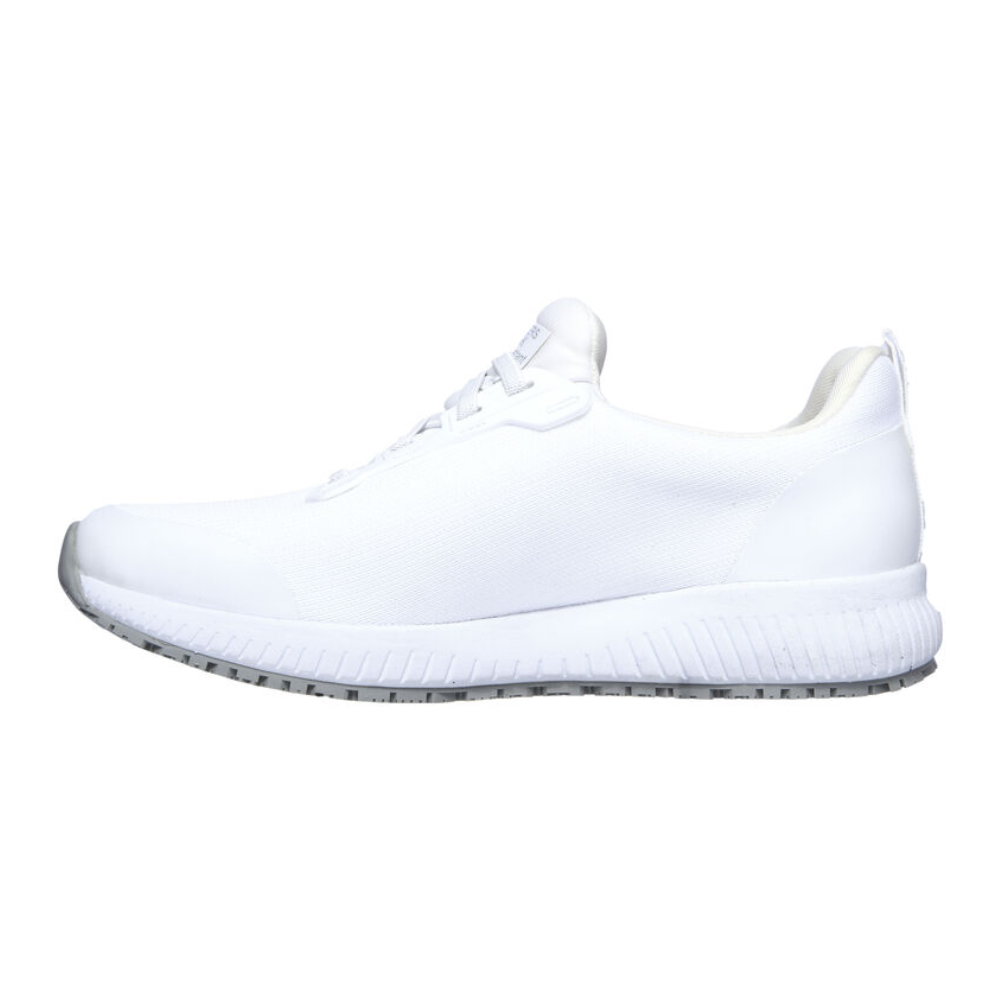 Skechers Work Shoe Squad SR White, Women's work shoe, food industry shoe, catering shoe, nursing shoe, protexU