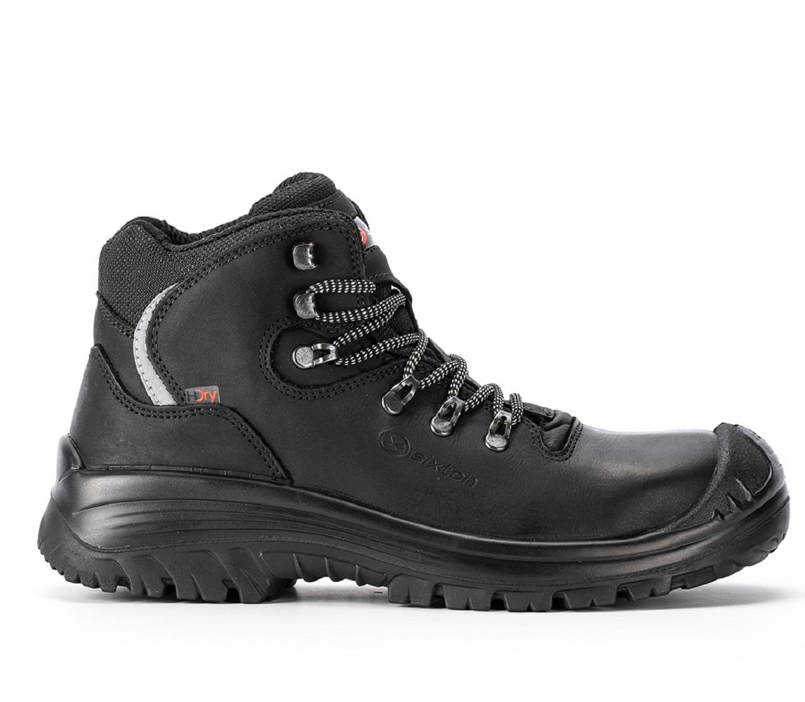 Sixton Safety Boots Corvara H-Dry Waterproof Black Nubuck Leather