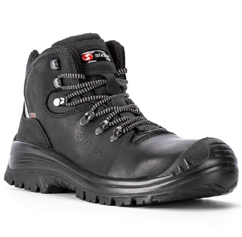 Sixton Safety Boots Corvara H-Dry Waterproof Black Nubuck Leather
