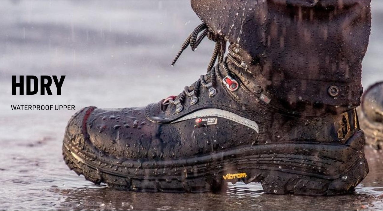 Vibram Sole SIXTON Stelvio HDry Waterproof Black Safety Boot S3. protexU