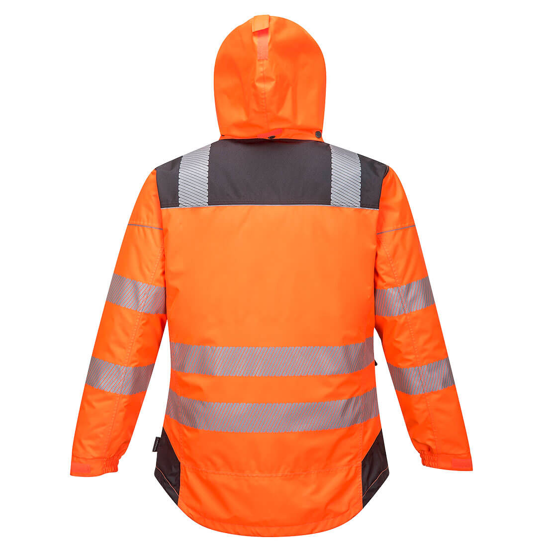 T400 - PW3 Hi-Vis Winter Jacket Orange/Grey protexU T400 - PW3 Hi-Vis Winter Jacket Orange/Grey protexU back view