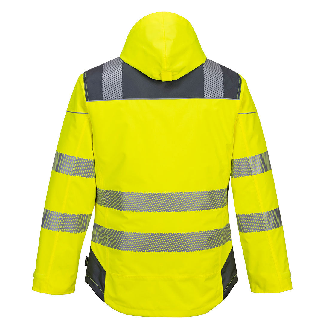 Portwest Waterproof Hi-Vis Rain Jacket with Hood T400. protexU
