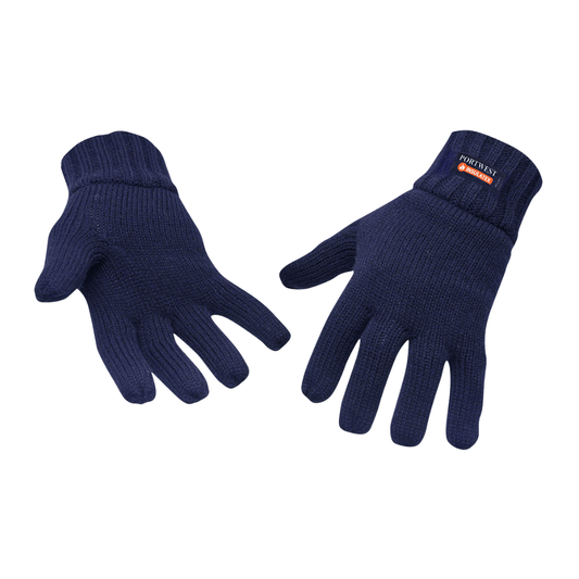 Portwest Insulated Knit Winter Glove Navy Blue
