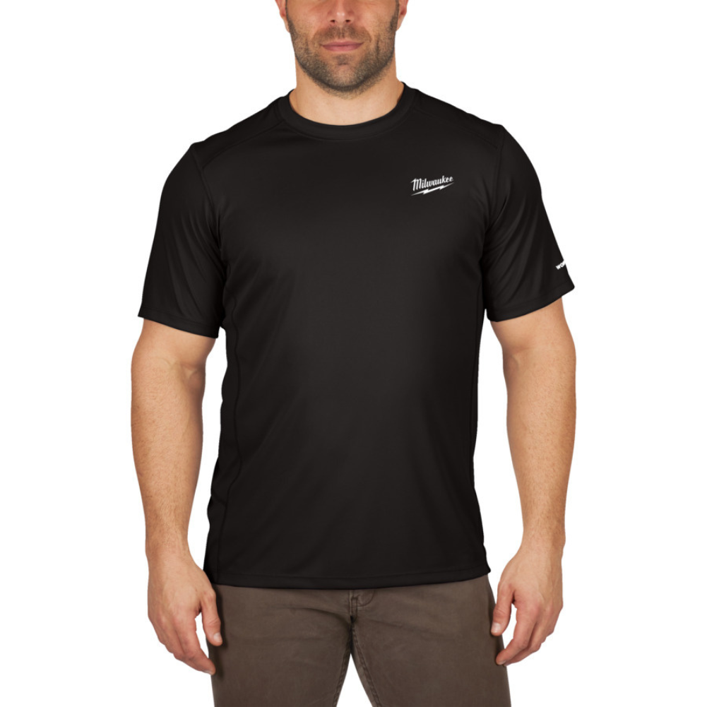 Milwaukee T-Shirt Workskin Warm Weather Short Sleeve T-Shirt Black Front protexU