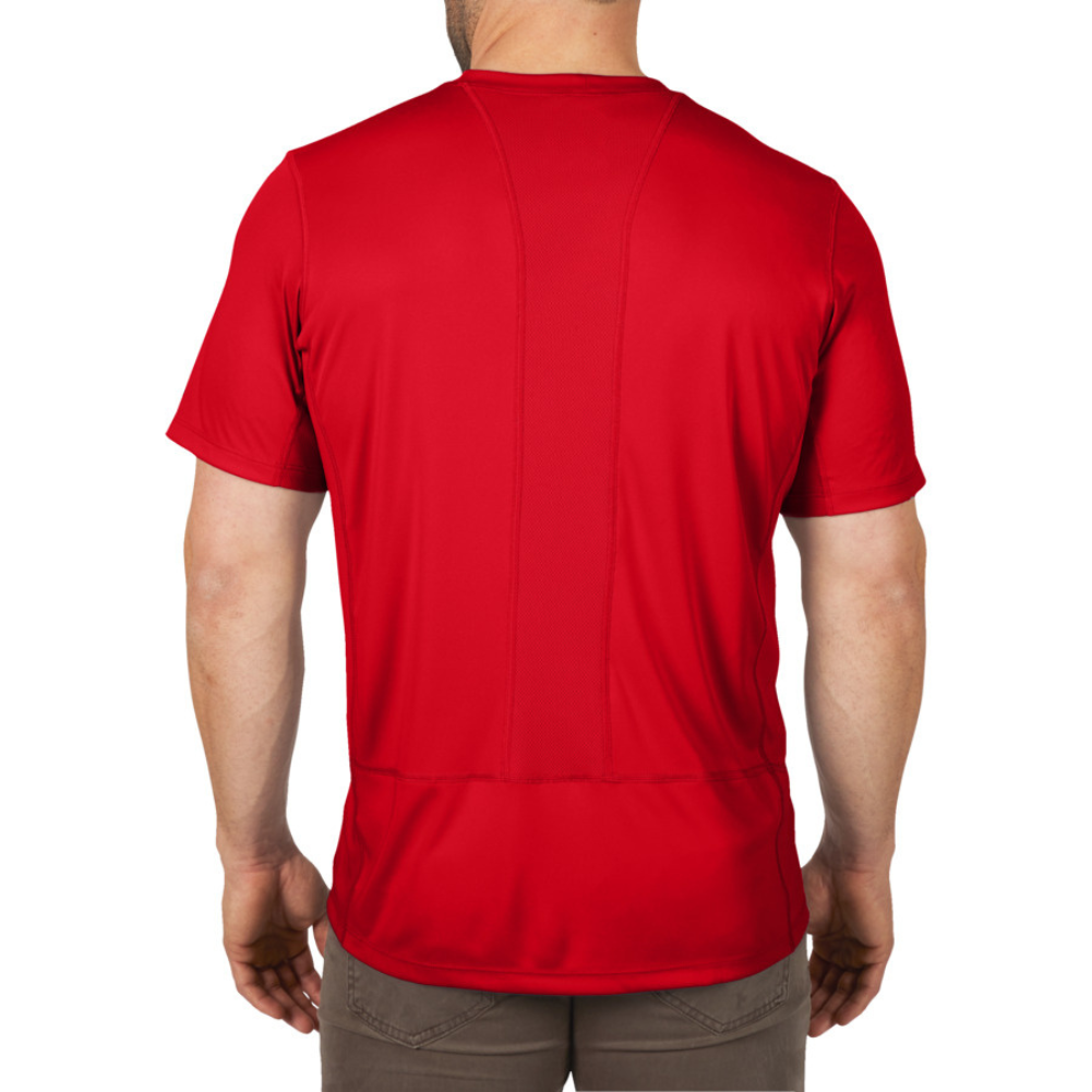 Milwaukee T-Shirt Workskin Warm Weather Short Sleeve T-Shirt Red Back protexU