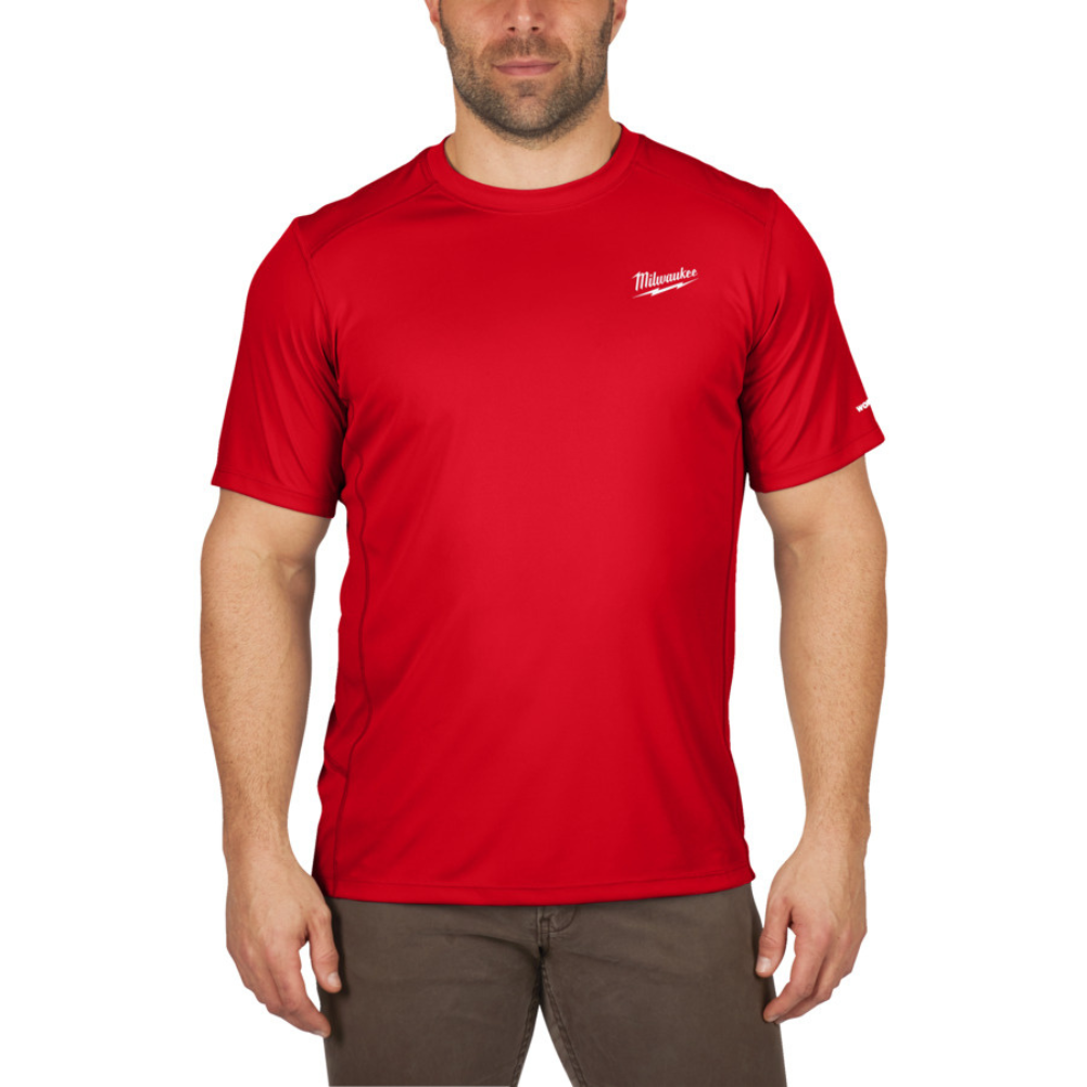 Milwaukee T-Shirt Workskin Warm Weather Short Sleeve T-Shirt Red Front protexU