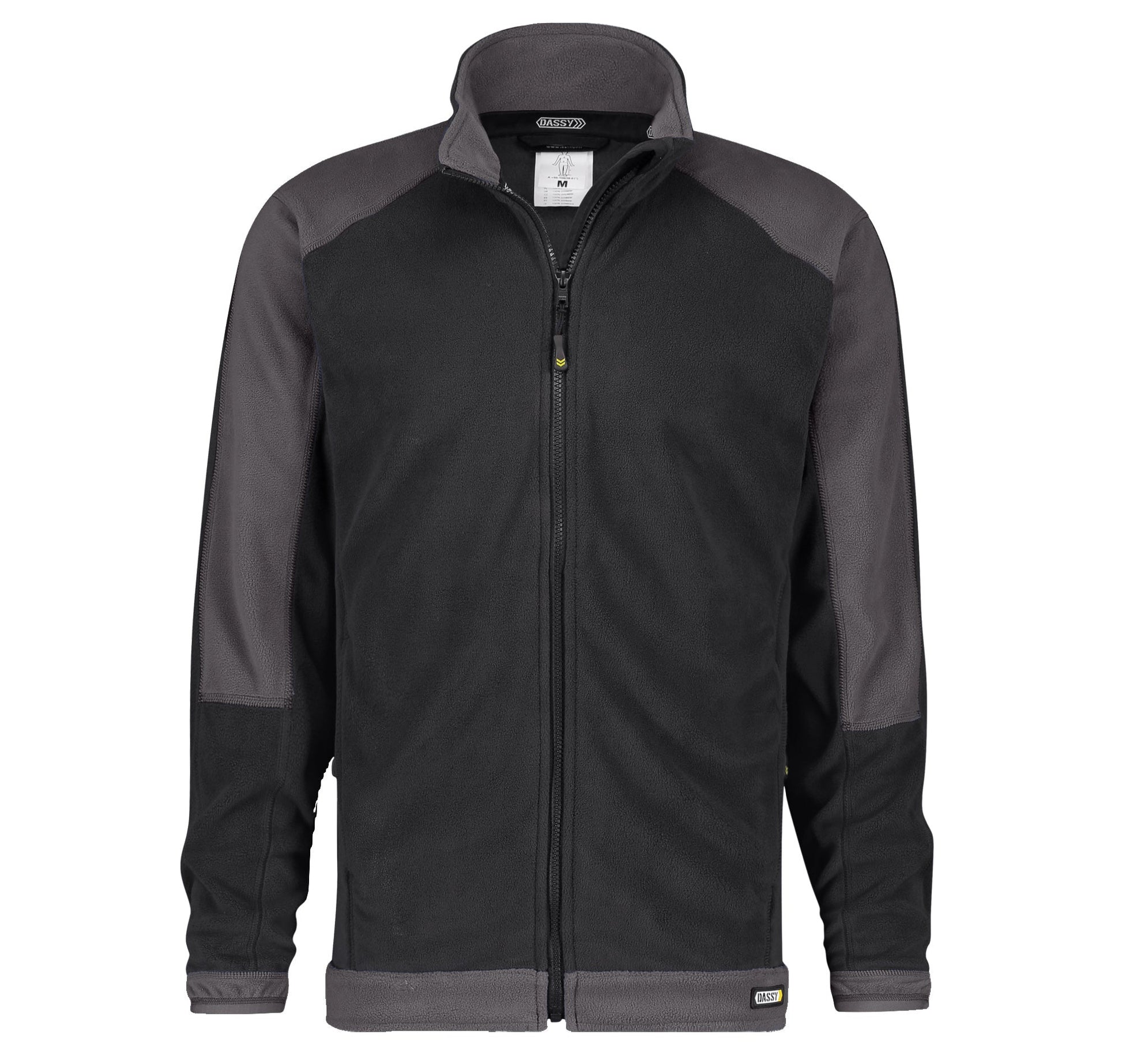 Dassy Kazan Two-tone Fleece Sweatshirt Black/Grey protexU, front view