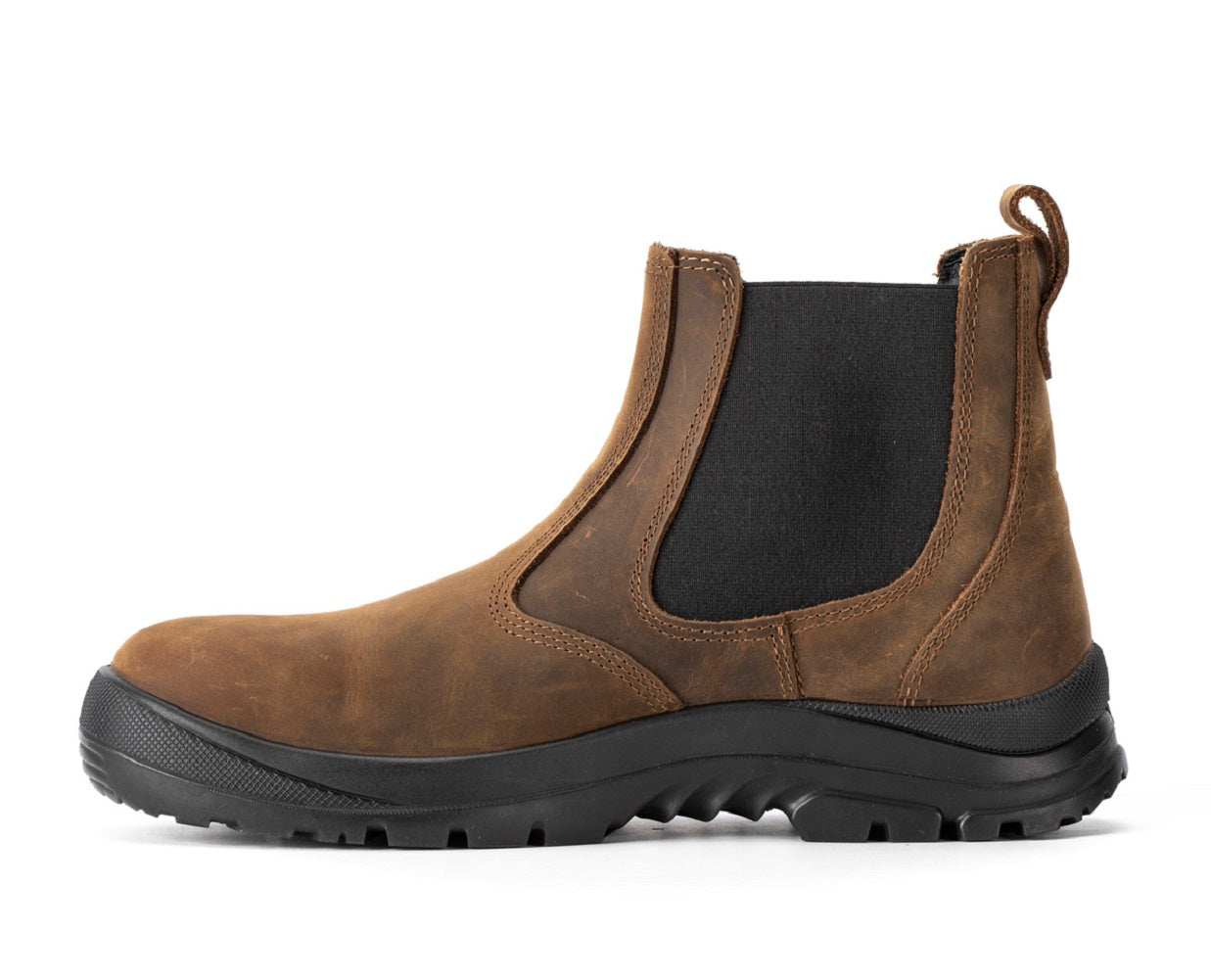 Sixton Safety Dealer Boots Greased Nubuk Brown Leather S3 SRC. protexU