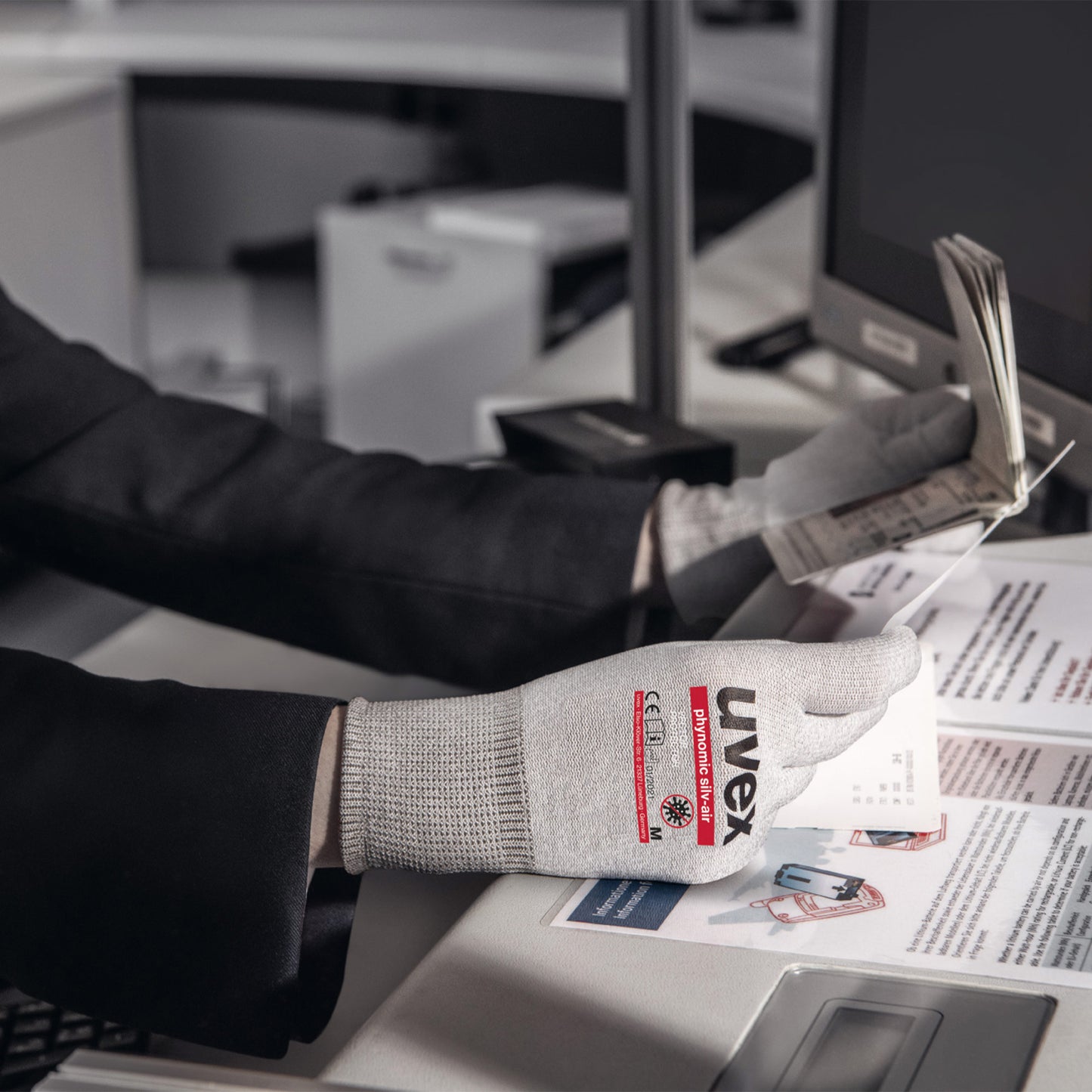 uvex phynomic silv-air hygiene gloves