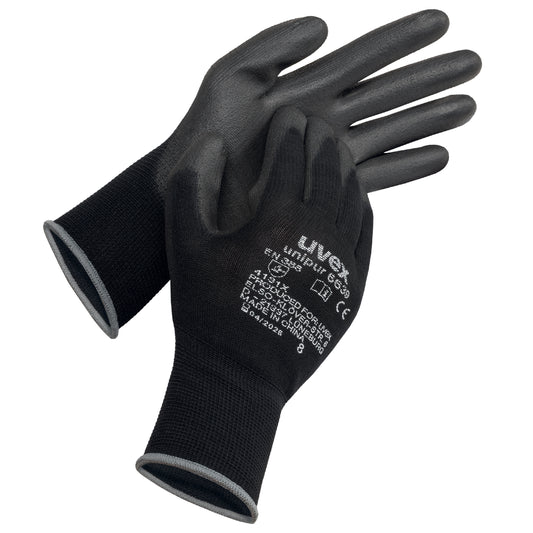 uvex unipur 6639 work gloves. Black. protexU