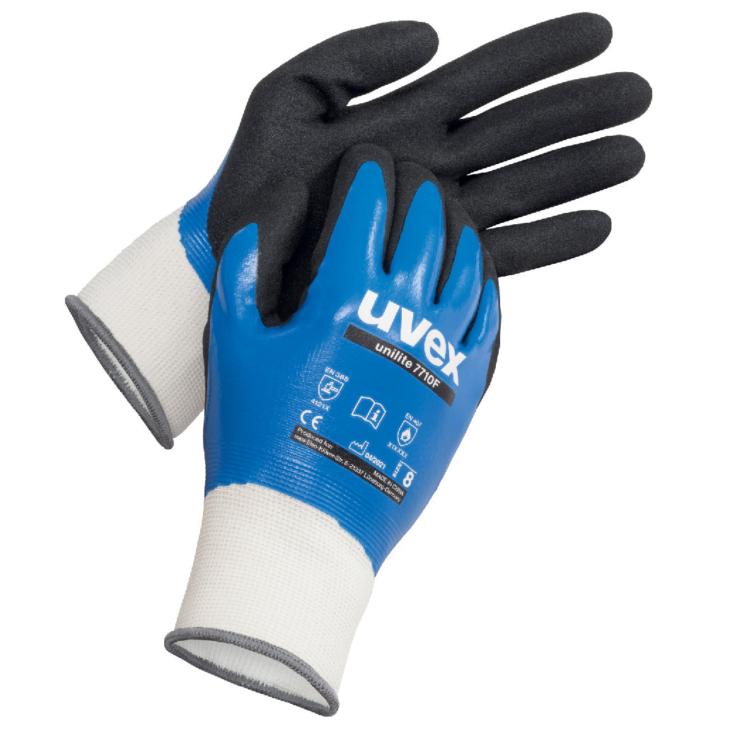 uvex unilite 7710F Suitable for dry, wet, oily and greasy areas. protexU