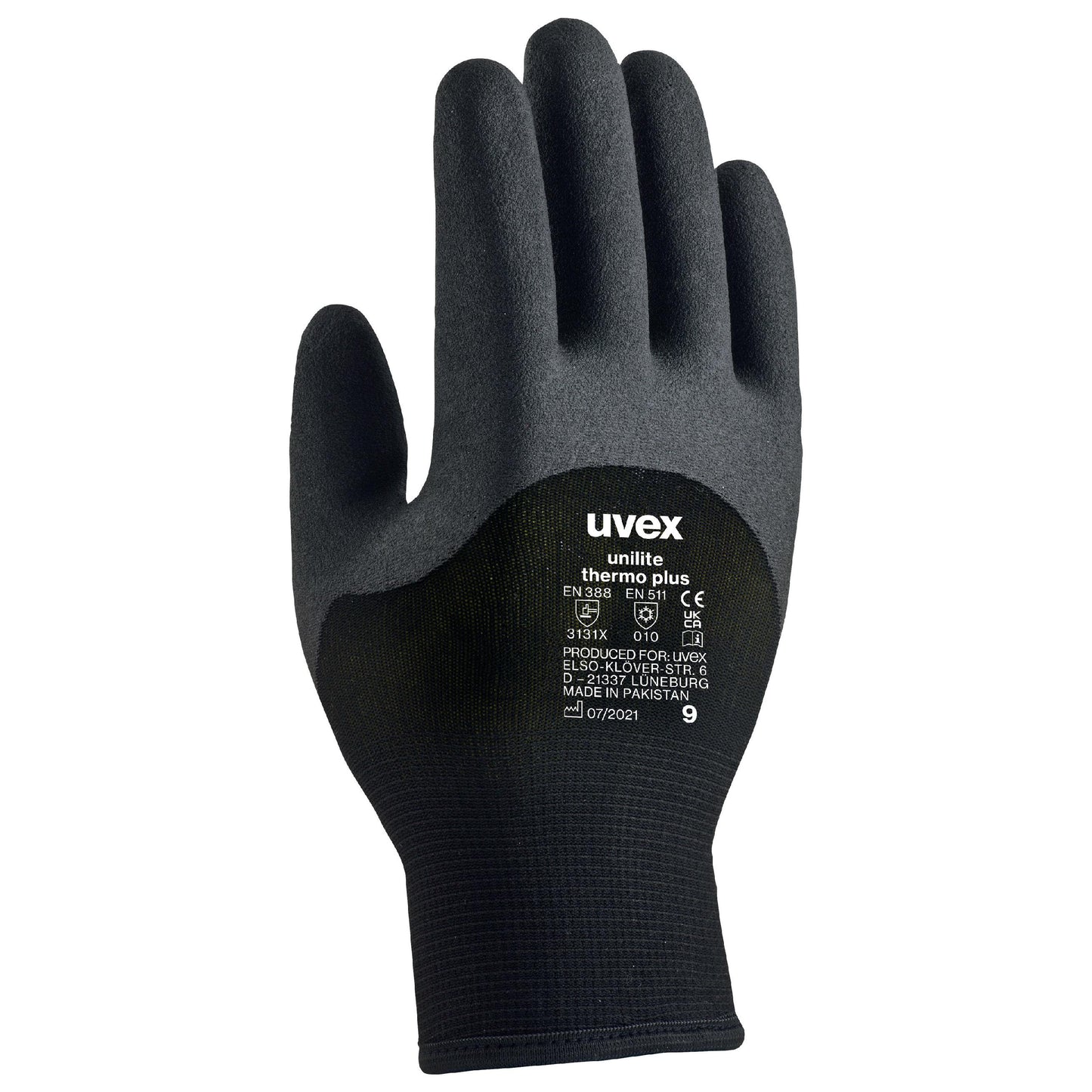 uvex unilite thermo plus safety glove for cold environments, winter work glove, protexU