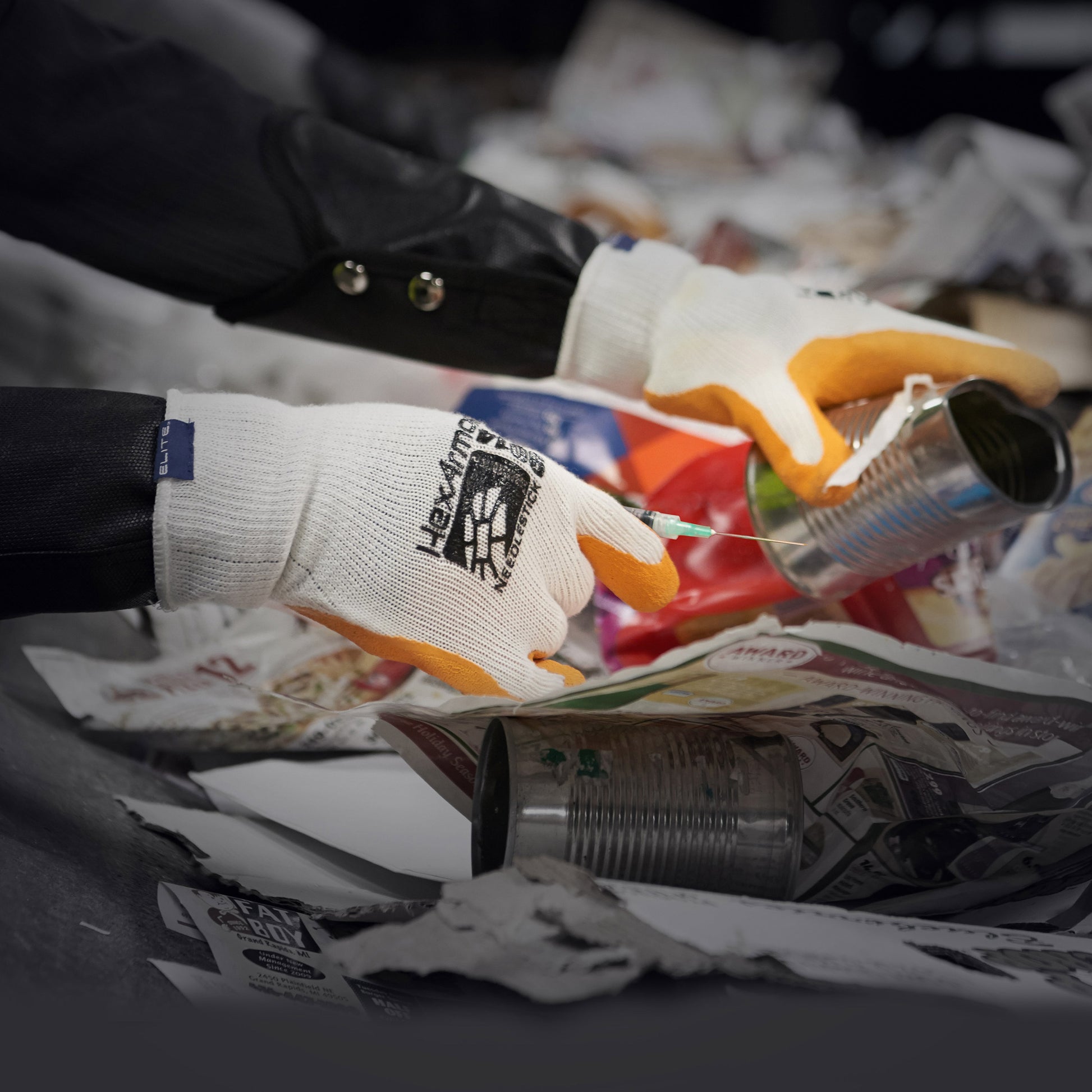 Hexarmor 9014 Sharpsmaster Needle-stick gloves, sharps resistant. Waste management, facilities, washrooms, maintenance. protexu