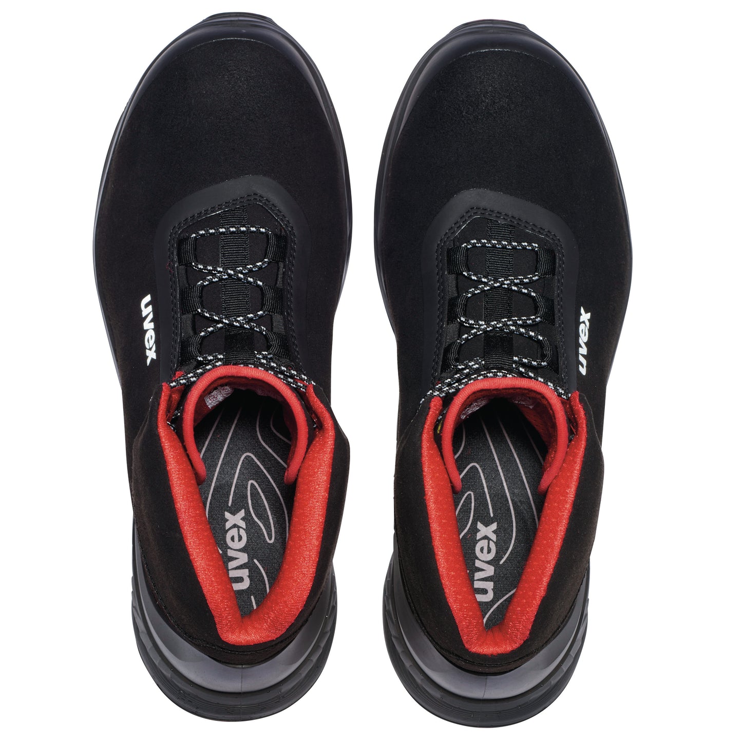 uvex 68392 G2 safety boots. Black Red S3 ESD 100% Non-metal, metal-free, composite toe-cap. Comfortable uvex boots microsuede upper. best deal price at protexU
