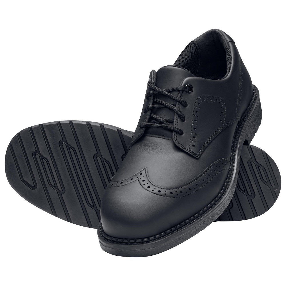 uvex 1 business Black Leather Steel Toe Capped Mens Safety Business Shoes 84482 protexU