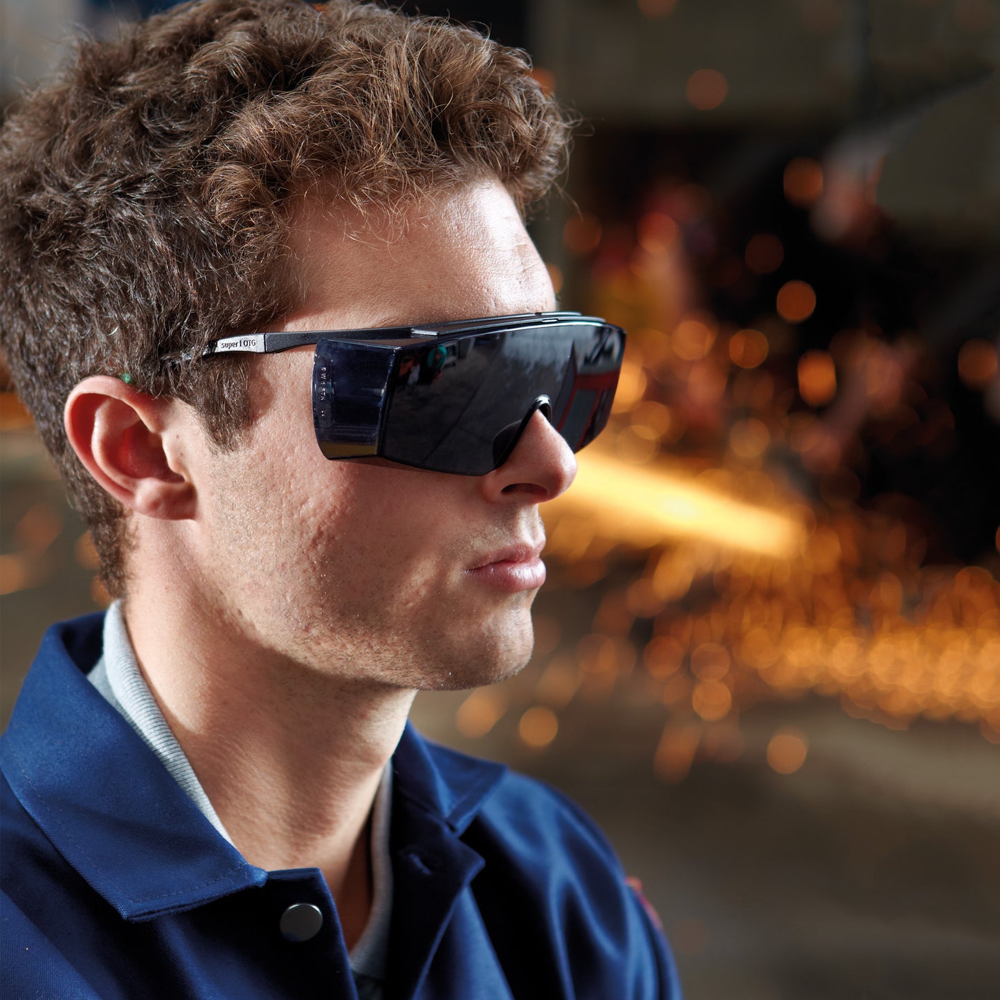 uvex super f OTG 'Over The Glasses' Welding Safety Glasses
