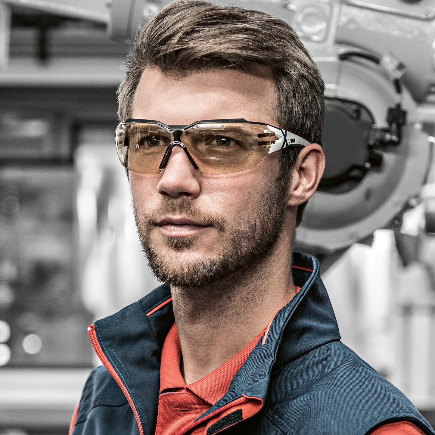 uvex pheos cx2 Blue-Light Reduction Safety Glasses CBR65 Hi-Contrast Lens