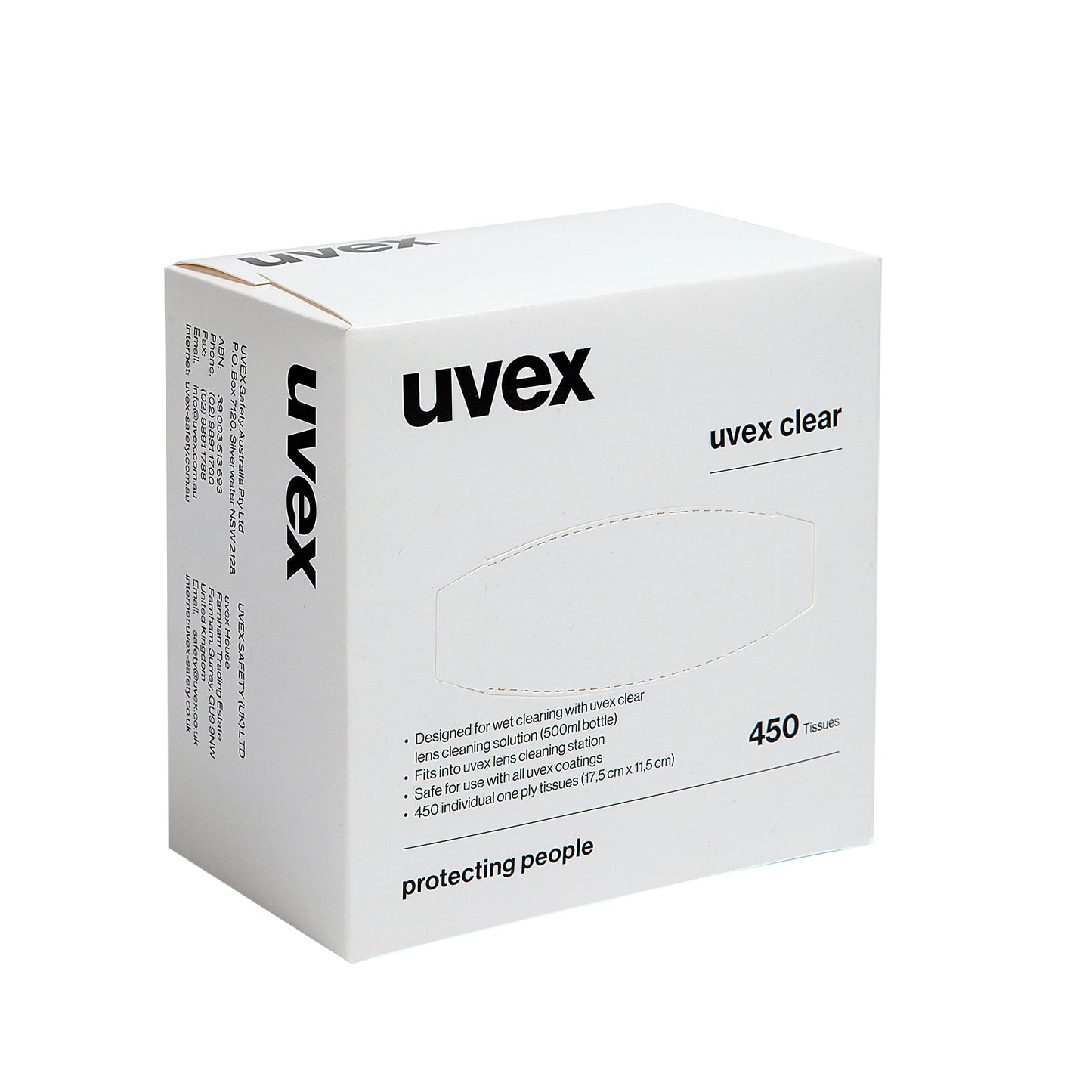 uvex 500ml Glasses Lens Cleaning Solution Fluid + 450 Cleaning Wipes