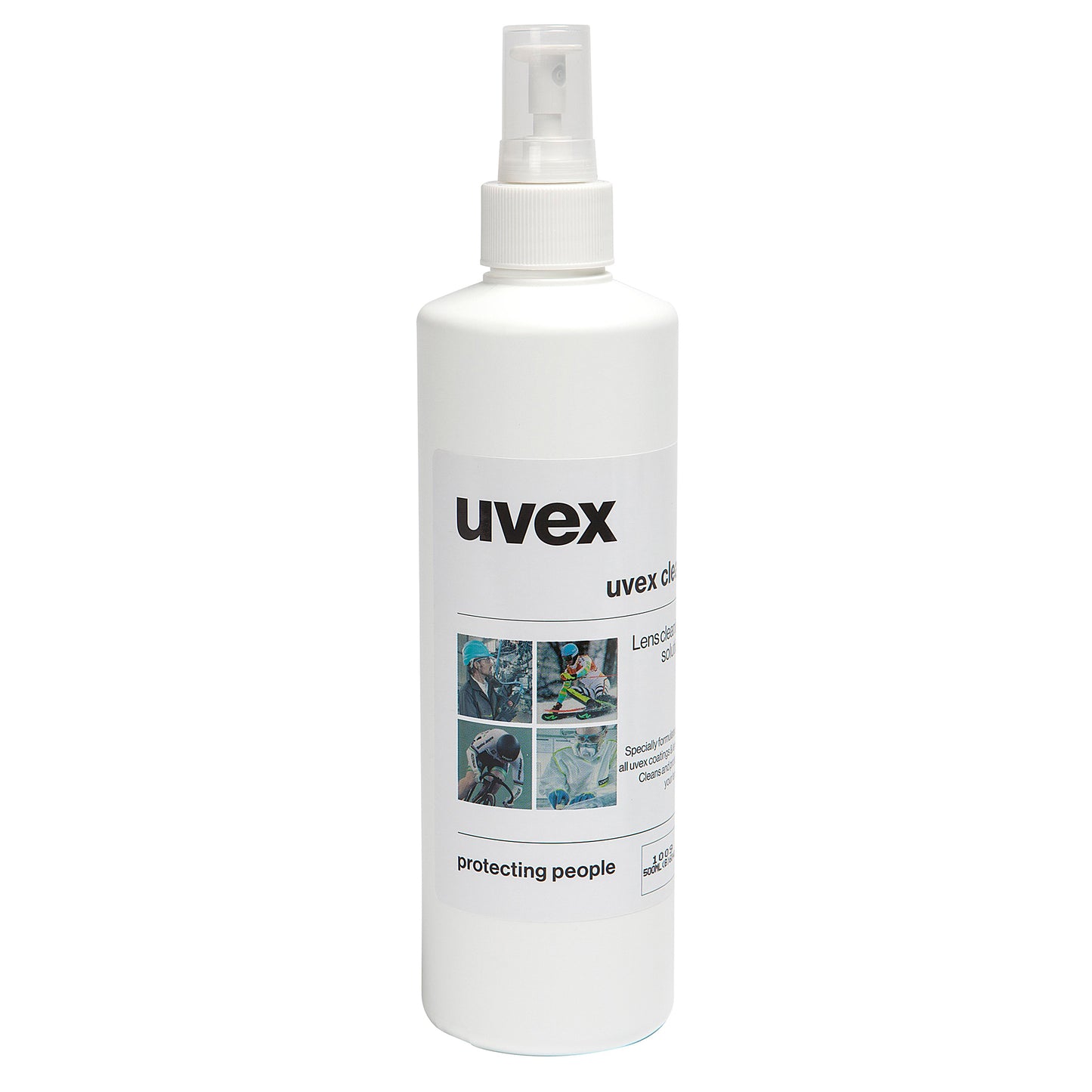 uvex 500ml Glasses Lens Cleaning Solution Fluid + 450 Cleaning Wipes