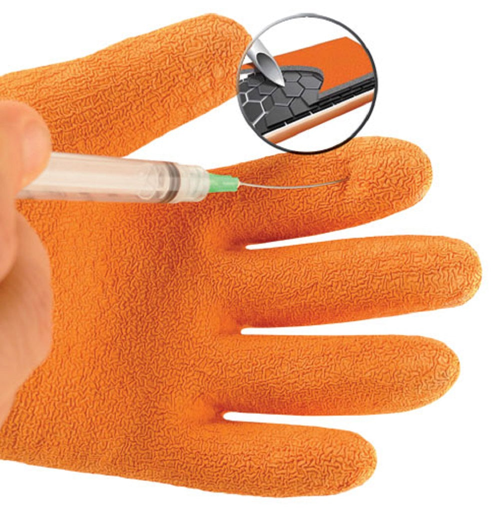 Hexarmor 9014 Sharpsmaster Needle-stick gloves, sharps resistant. Waste management, facilities, washrooms, maintenance. protexu