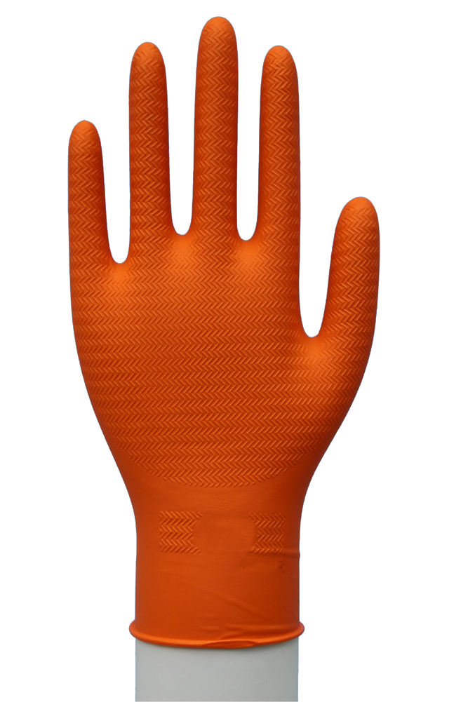 Nitrile Disposable Gripper Gloves Touch-Screen 100 Pcs