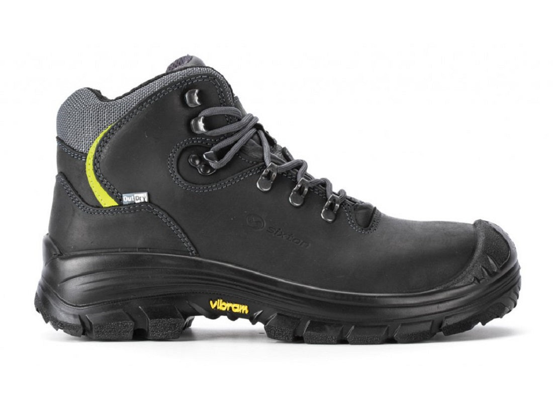 Vibram Sole SIXTON Stelvio HDry Waterproof Black Safety Boot S3. protexU