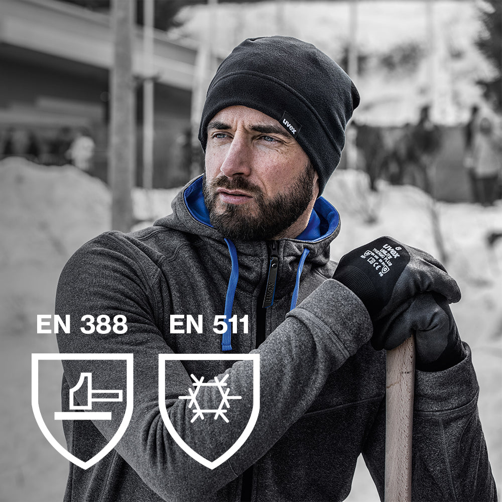uvex unilite thermo plus safety glove for cold environments, winter work glove, protexU