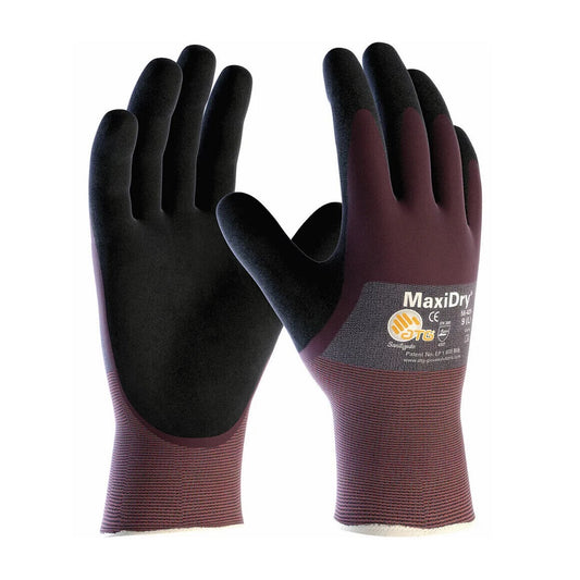 ATG MaxiDry 3/4 Coat  Nitrile Foam Palm Waterproof Dexterity Work Gloves 56-425 protexU