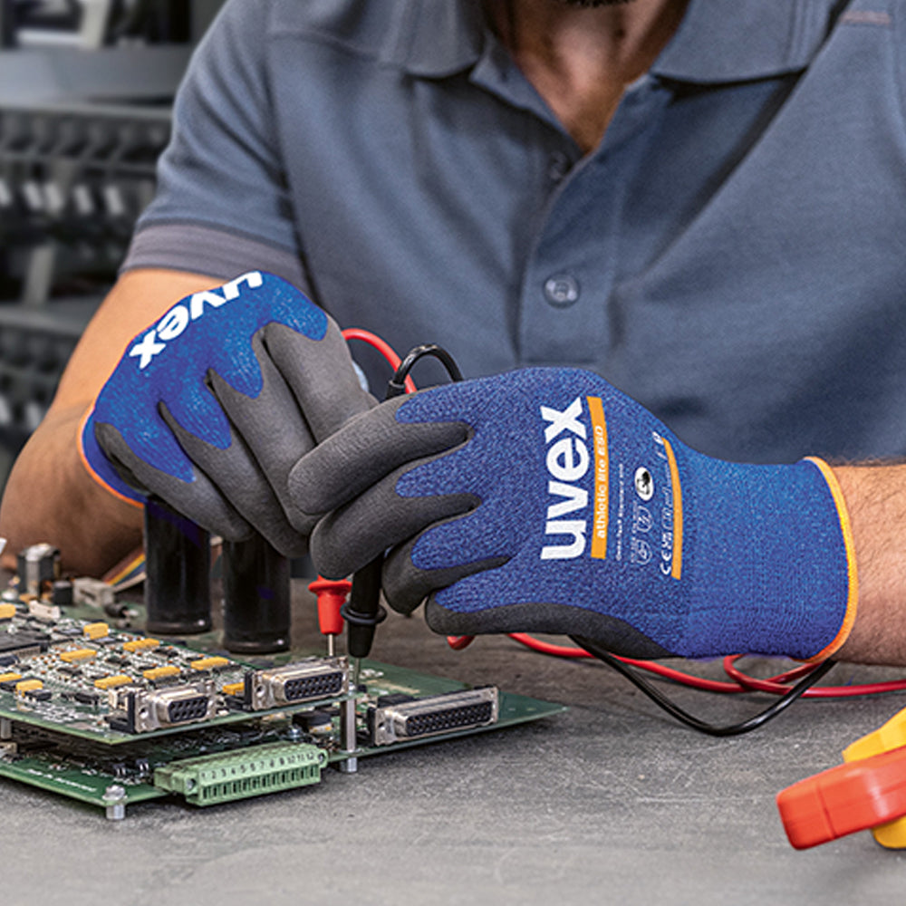 10 Pairs uvex athletic Lite ESD Safety Gloves Touchscreen 60035